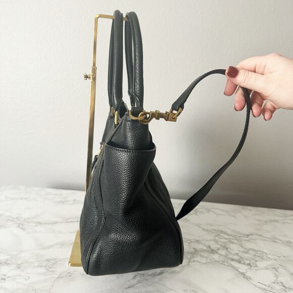 Tory Burch Pebbled Leather Frances Satchel - Picture 5 of 15